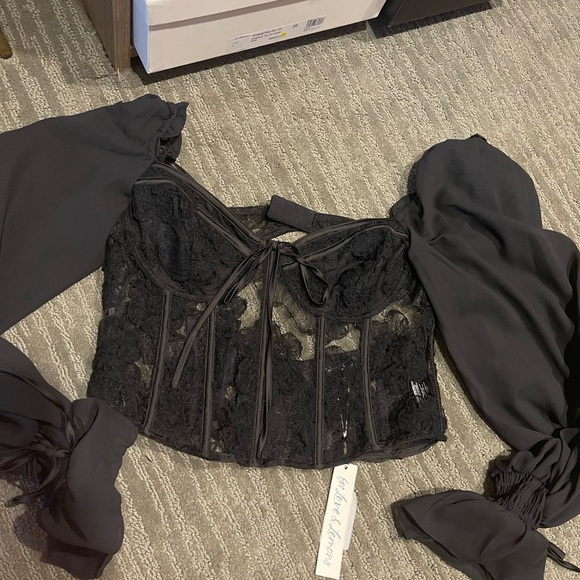 Tops - For Love and Lemons Never Worn With Tags Lace and Sheer Corset Top XL